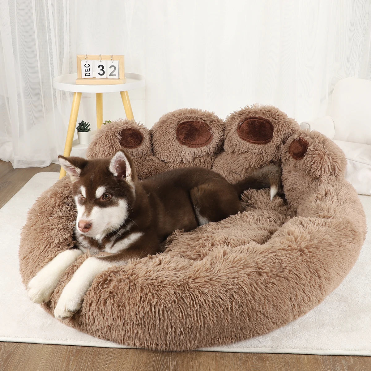 Cuccia soffice in peluche per cani e gatti – super confortevole